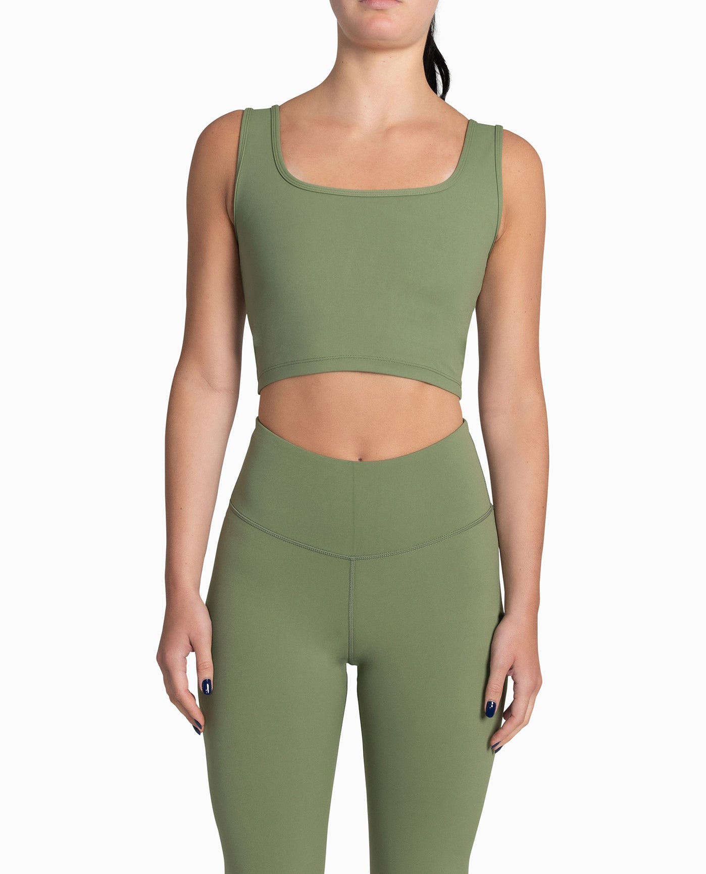 FRONT OF SPORTS BRA TOP | Olive