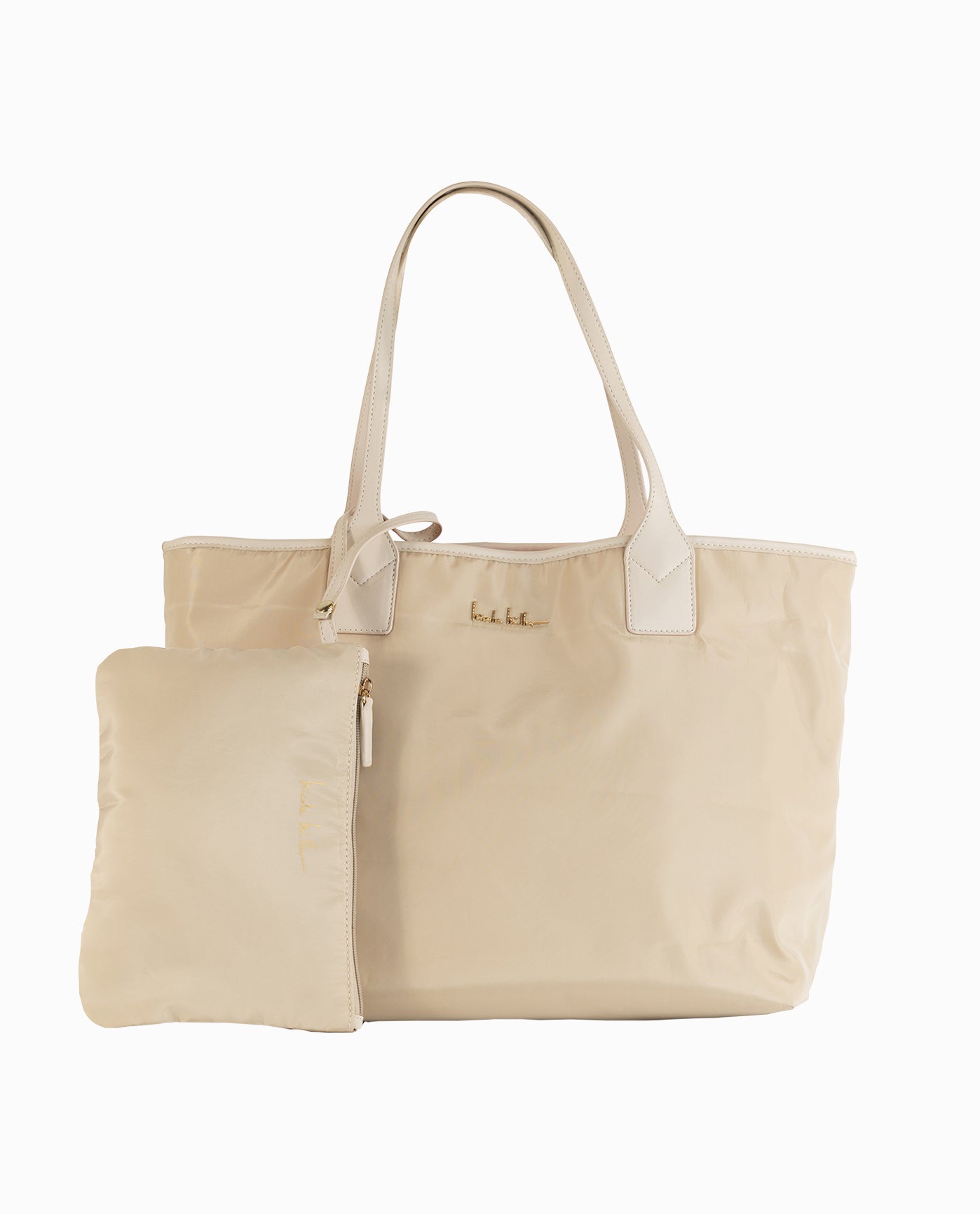 NYLON REVERSIBLE TOTE BAG | Summer Sand And Peach
