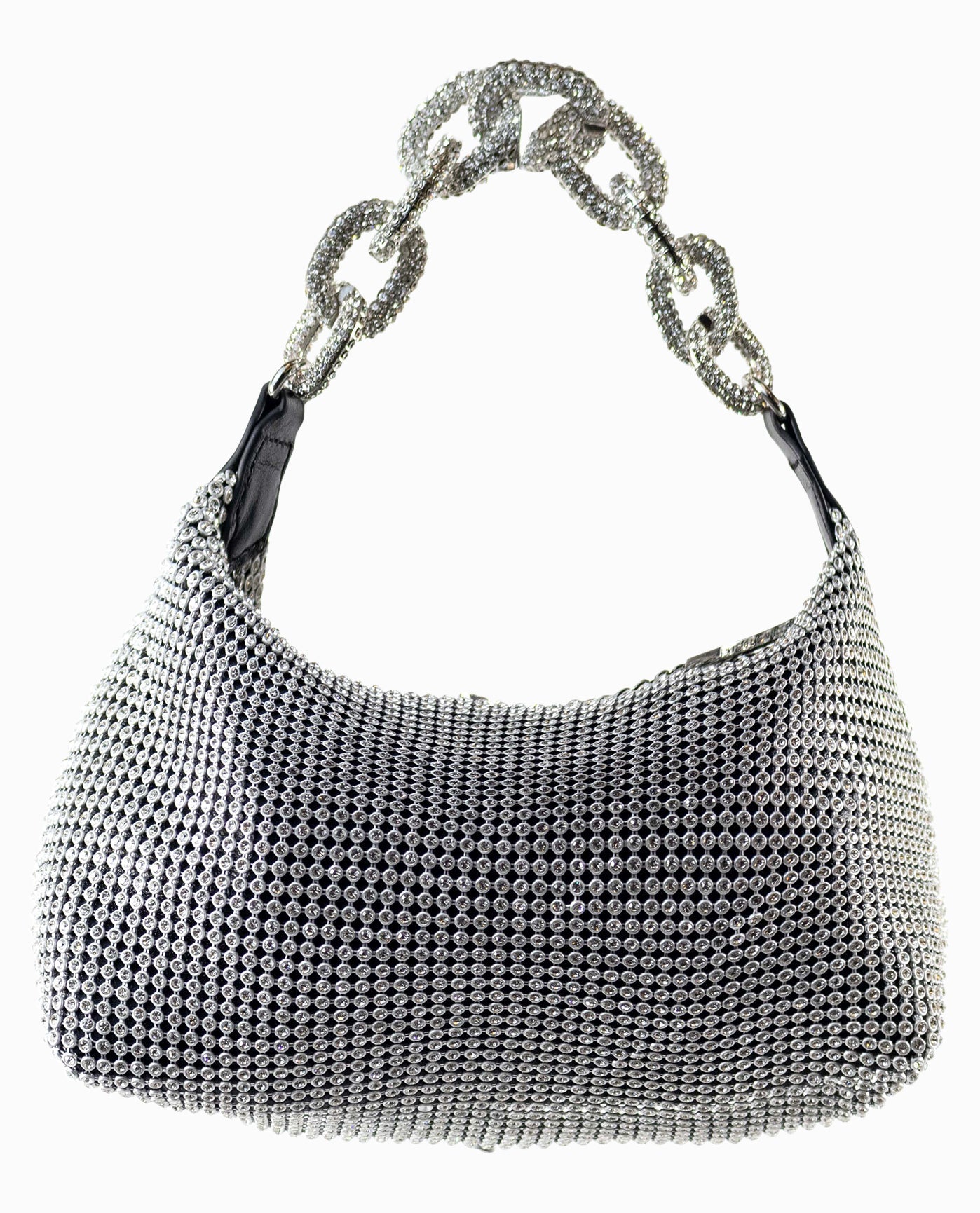 Your Best Friend mini crystal-embellished chainmail shoulder bag