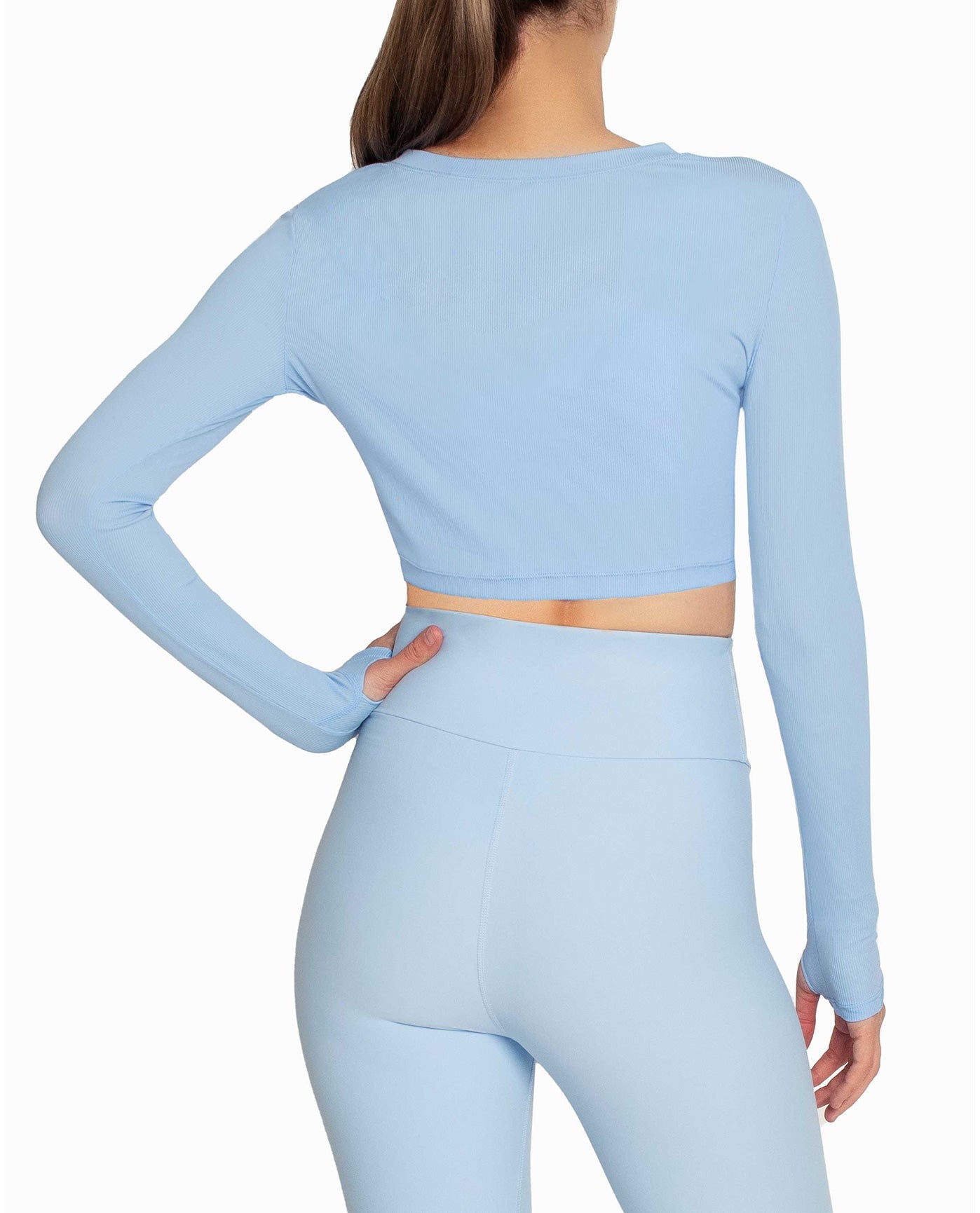 BACK OF CROPPED ACTIVE LONG SLEEVE TOP | WINDSURFER