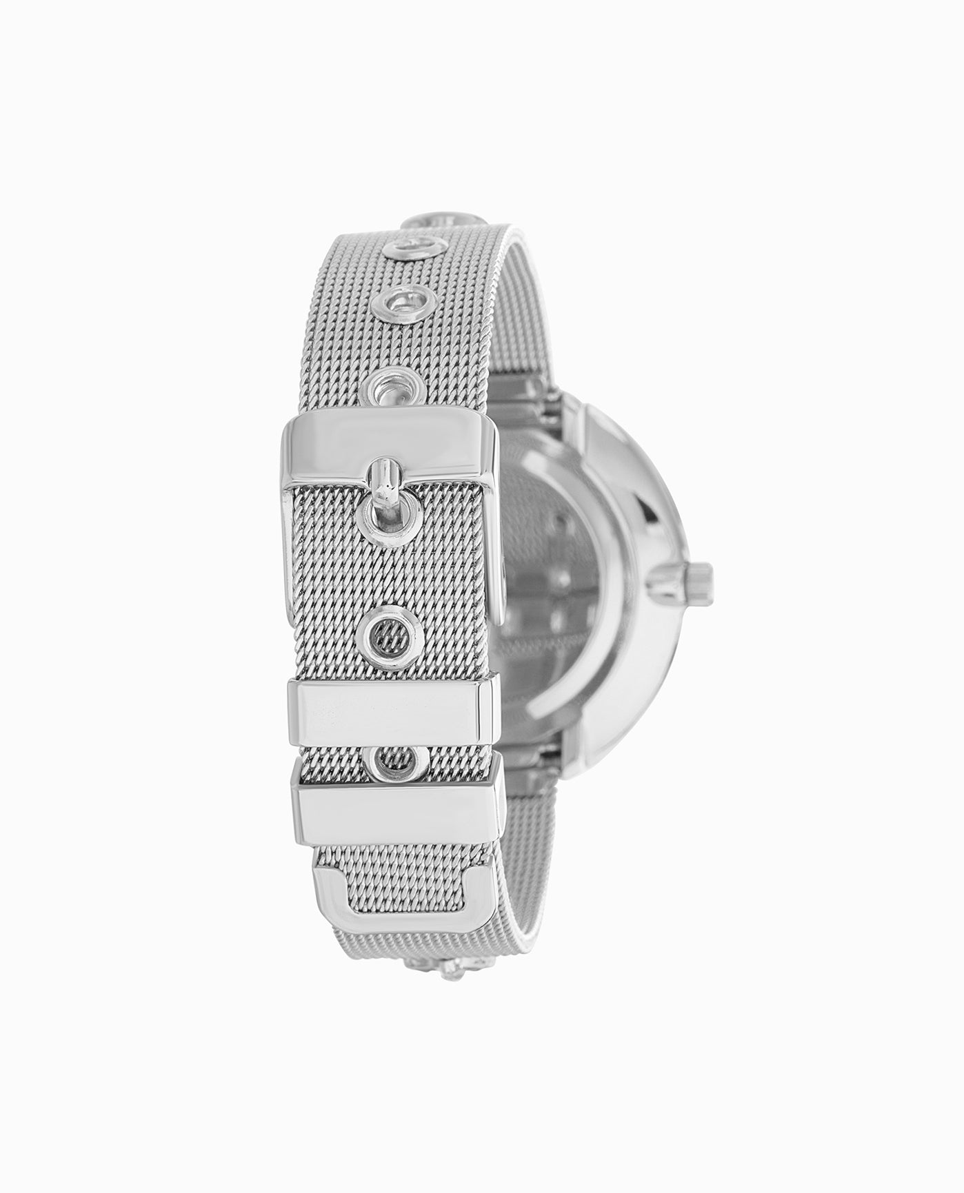 STAINLESS STEEL STRAP WATCH, 36mm BAND CLOSE UP | Silver