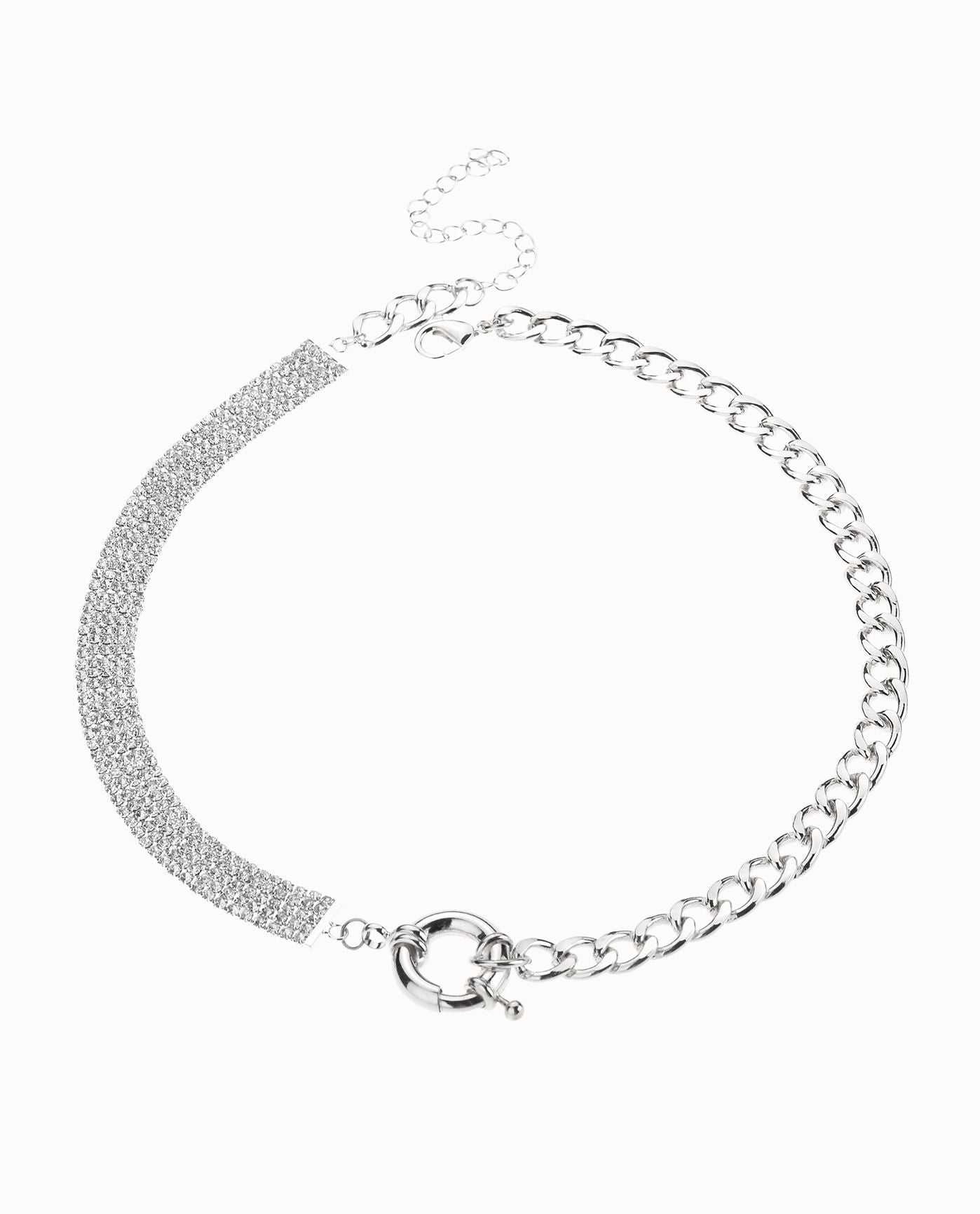 CHAINMAIL CHAIN TOGGLE NECKLACE | Silver