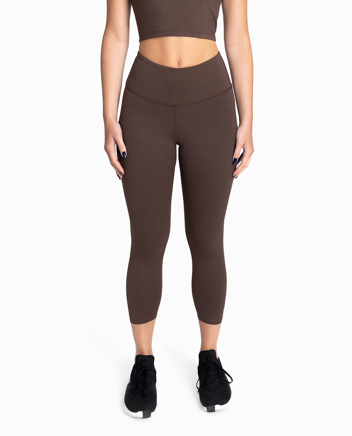 FRONT OF HIGH RISE LEGGING | Brown