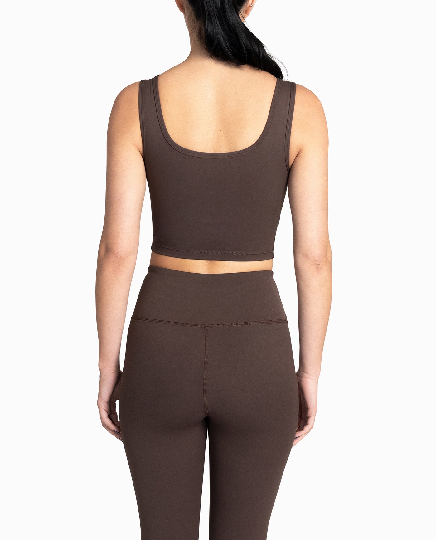 BACK OF SPORTS BRA TOP | Brown