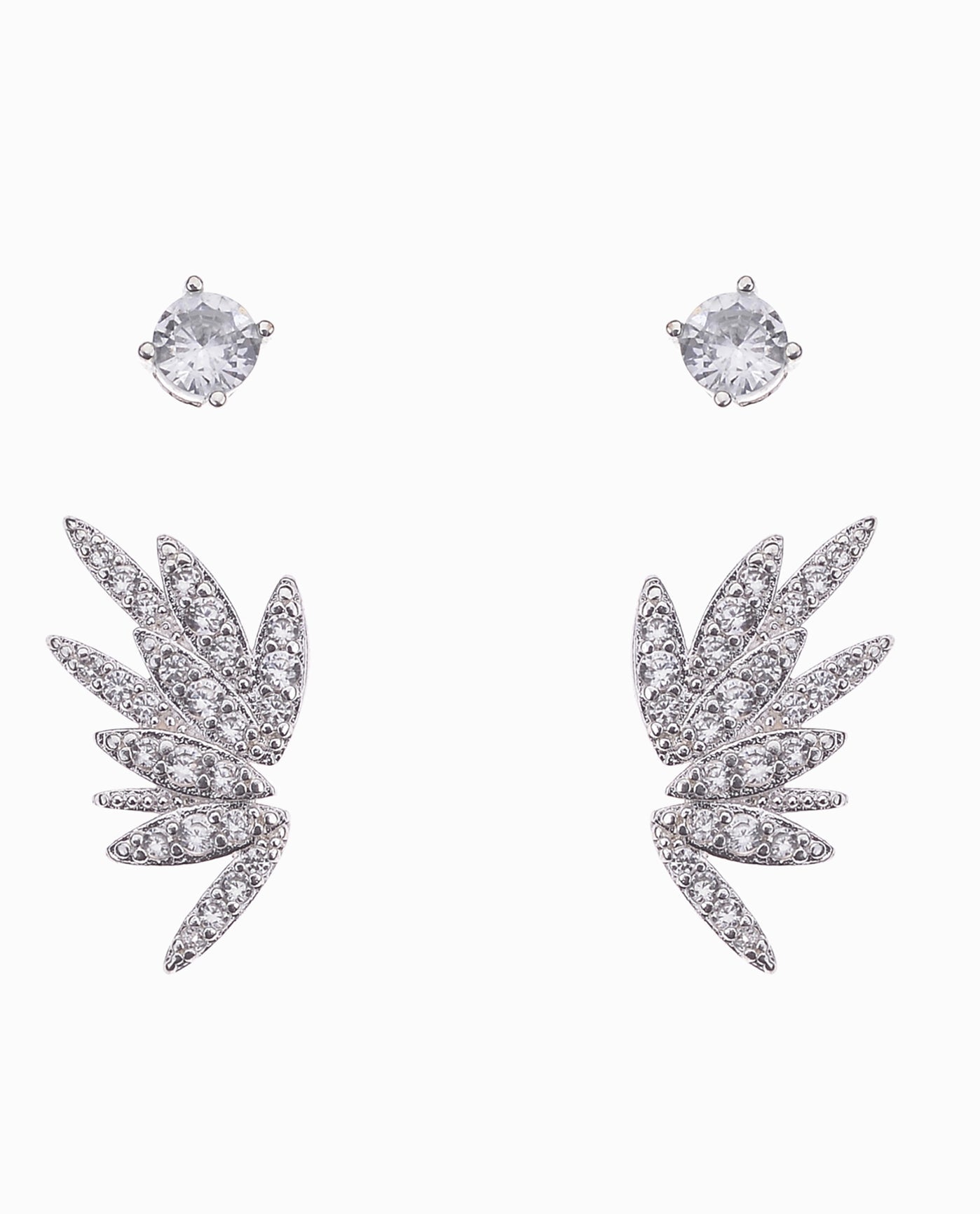 Swarovski Crystal Jewelry LOUISON STUD PIERCED EARRINGS, White, Rhodium  -5446025