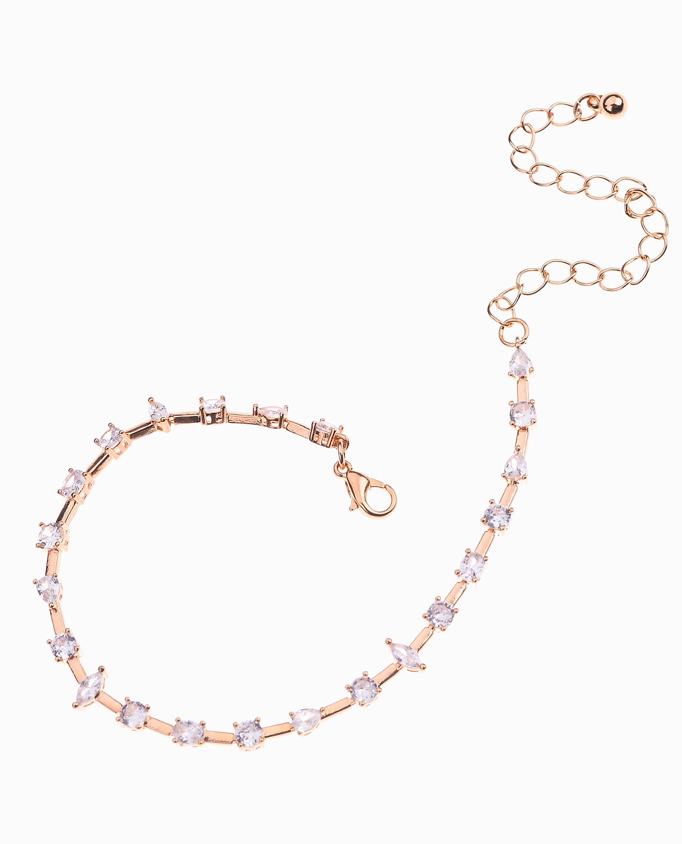MULTI STONE ANKLET CLASP DETAIL | Gold
