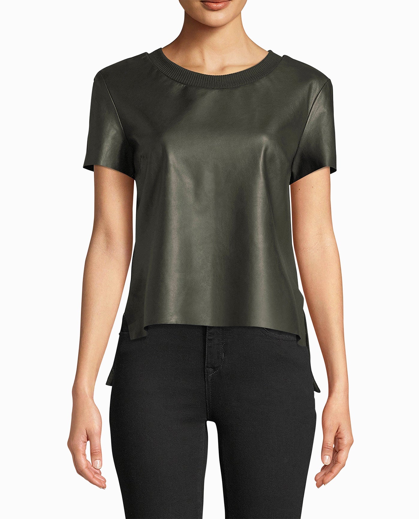 Leather T-Shirt Nicole Miller