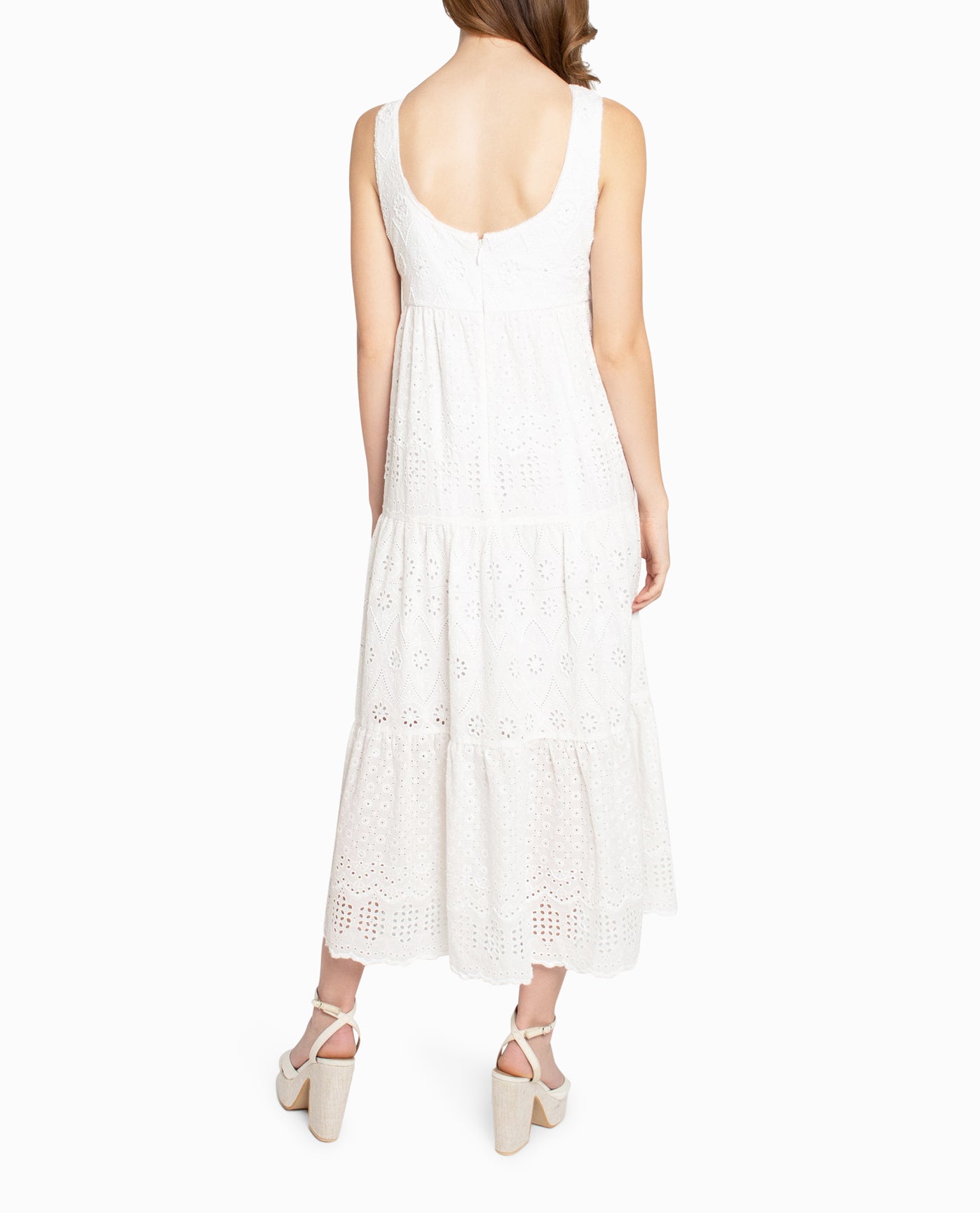 White eyelet maxi outlet dress