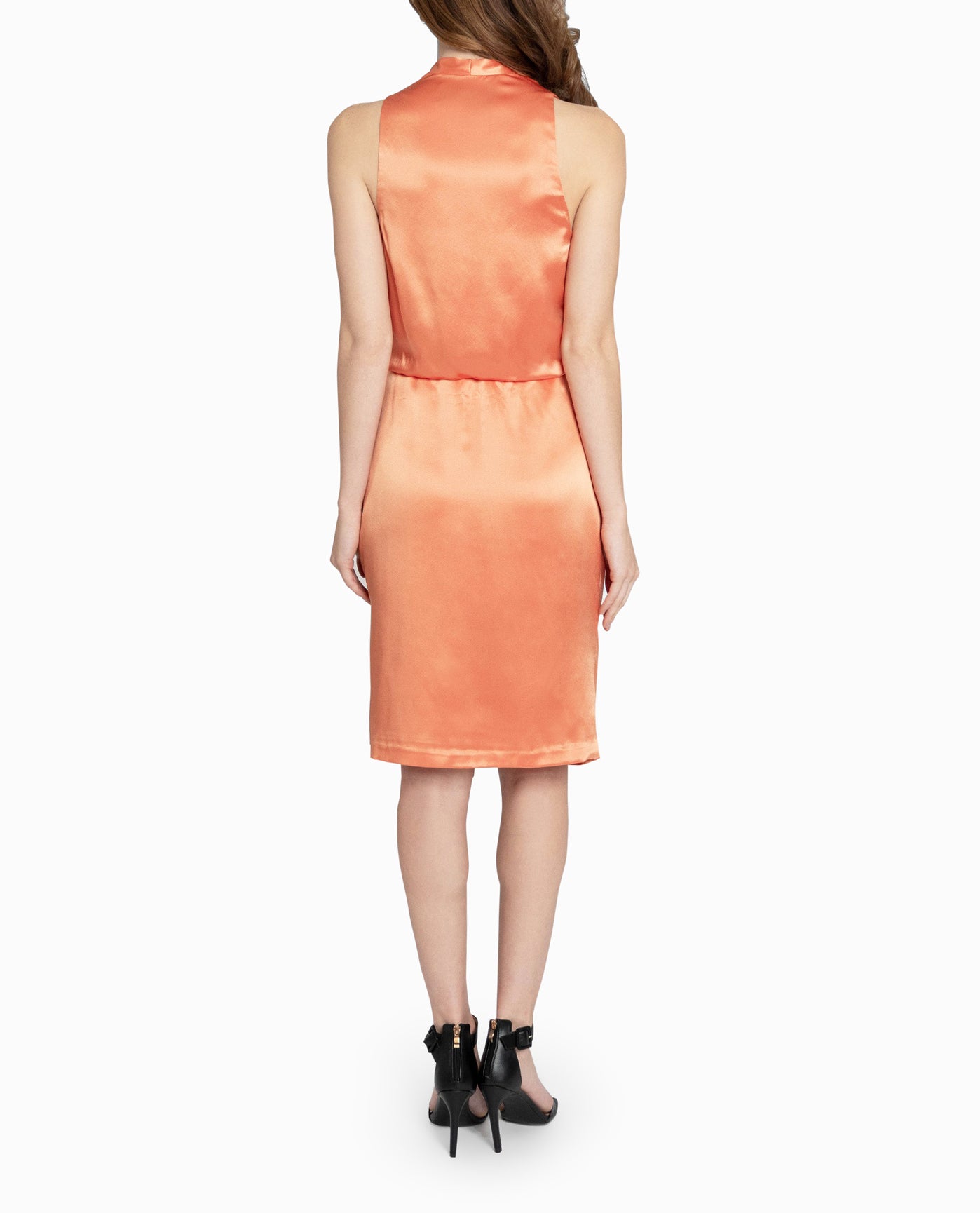 Women's Stretch Silk Wrap Midi Dress – Nicole Miller