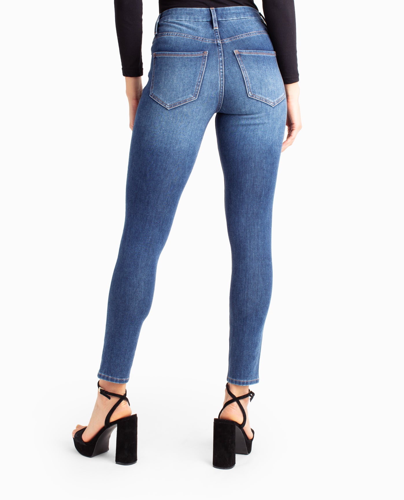 Buy Miss Chase Women Navy Blue Skinny Fit High Rise Clean Look Jeans - Jeans  for Women 7744523 | Myntra