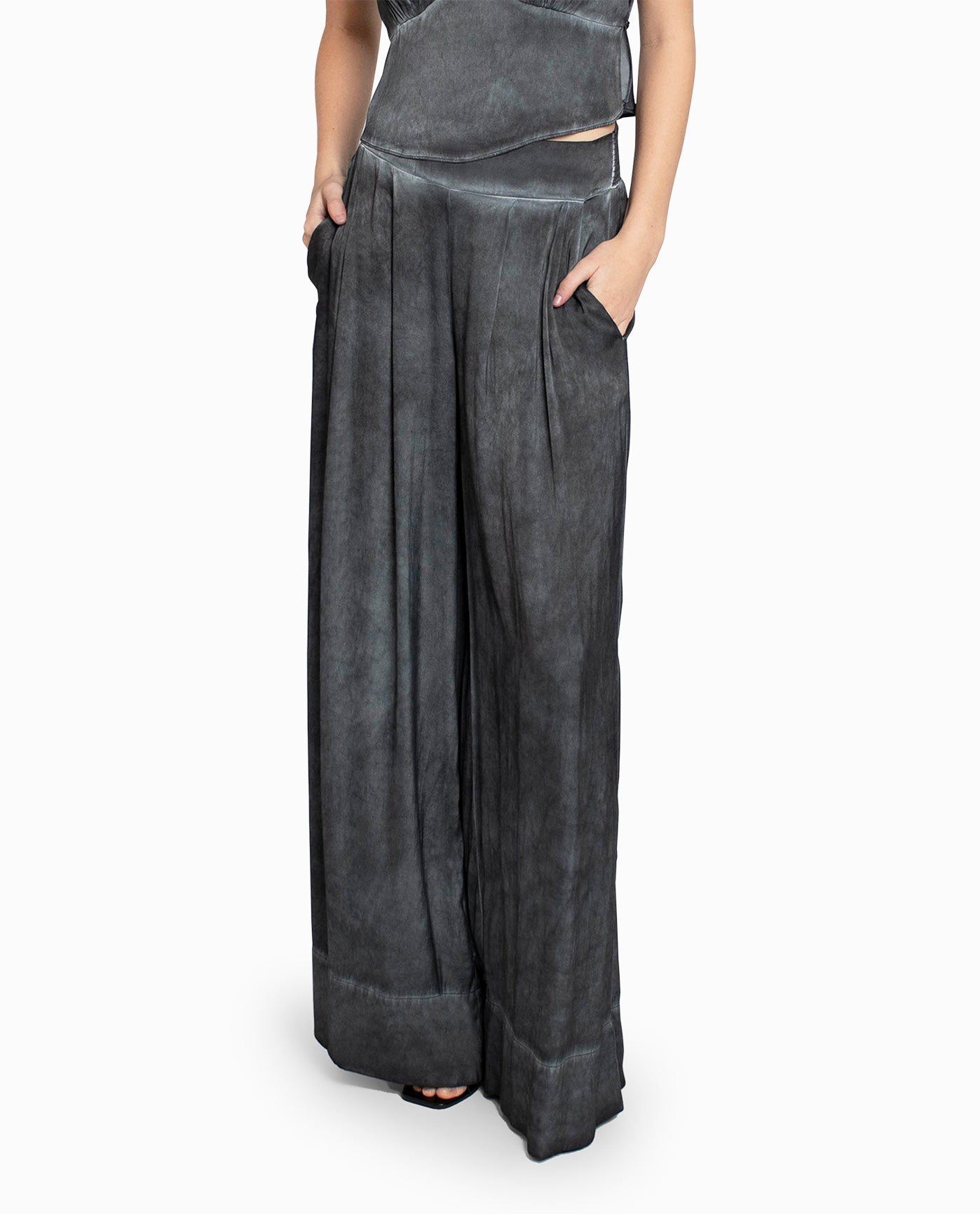 The Row Silk Wide-leg Pants Black | Lyst