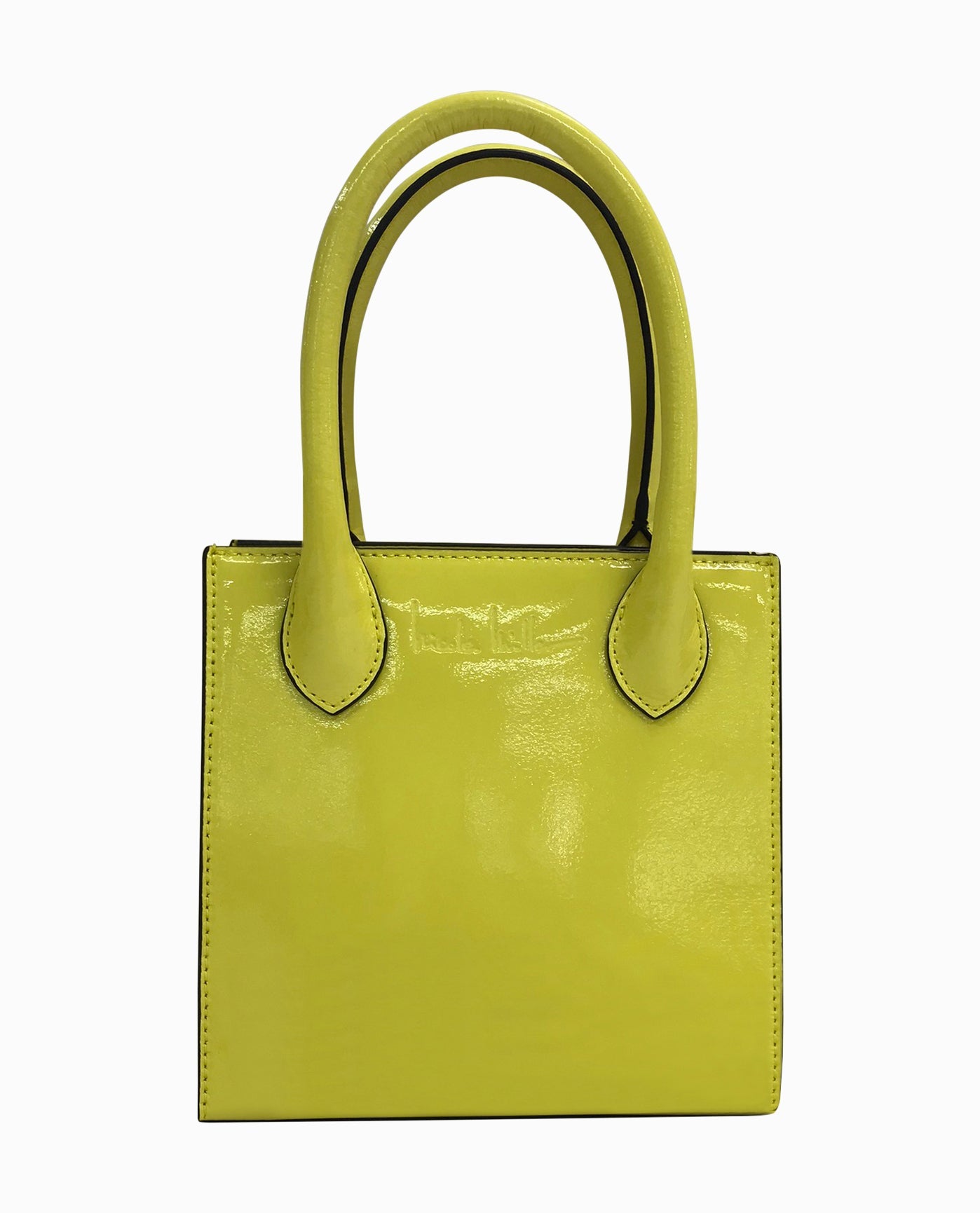 FRONT OF LEATHER NIKKI BAG | Yellow Patent