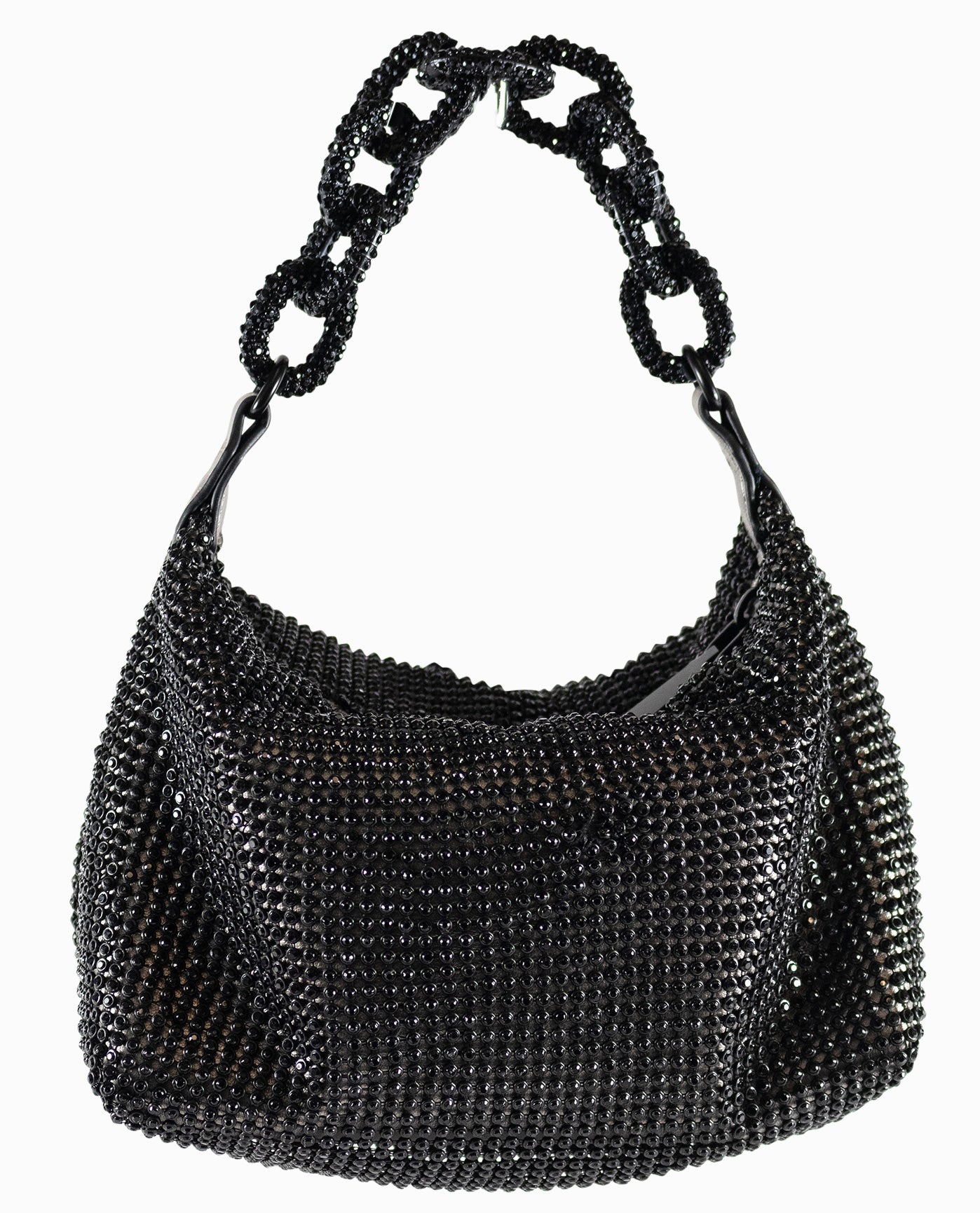 FRONT OF MINI CHAINMAIL PARTY BAG | Black