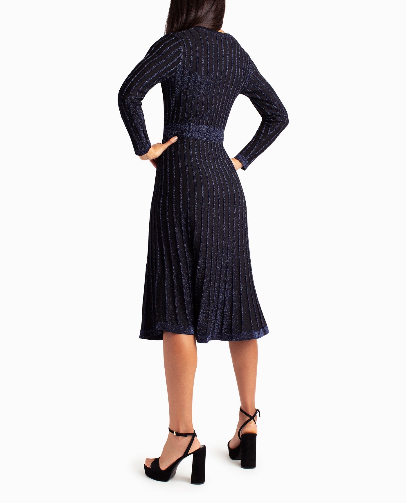 Women's Nicole Miller Designer Knit Fit And Flare Valentina Dress
