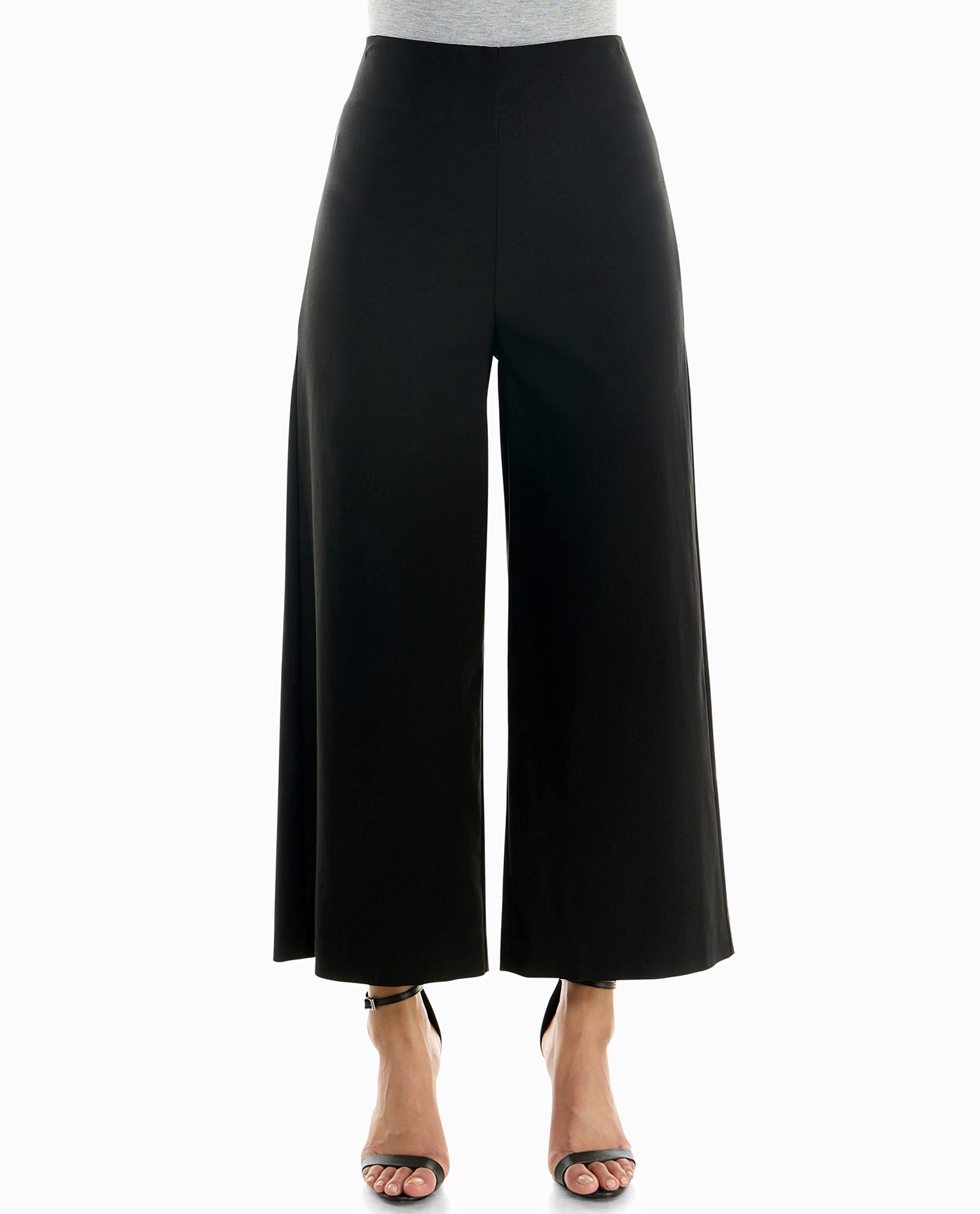 Jeans & Trousers | Very High Waisted Black Trousers | Freeup