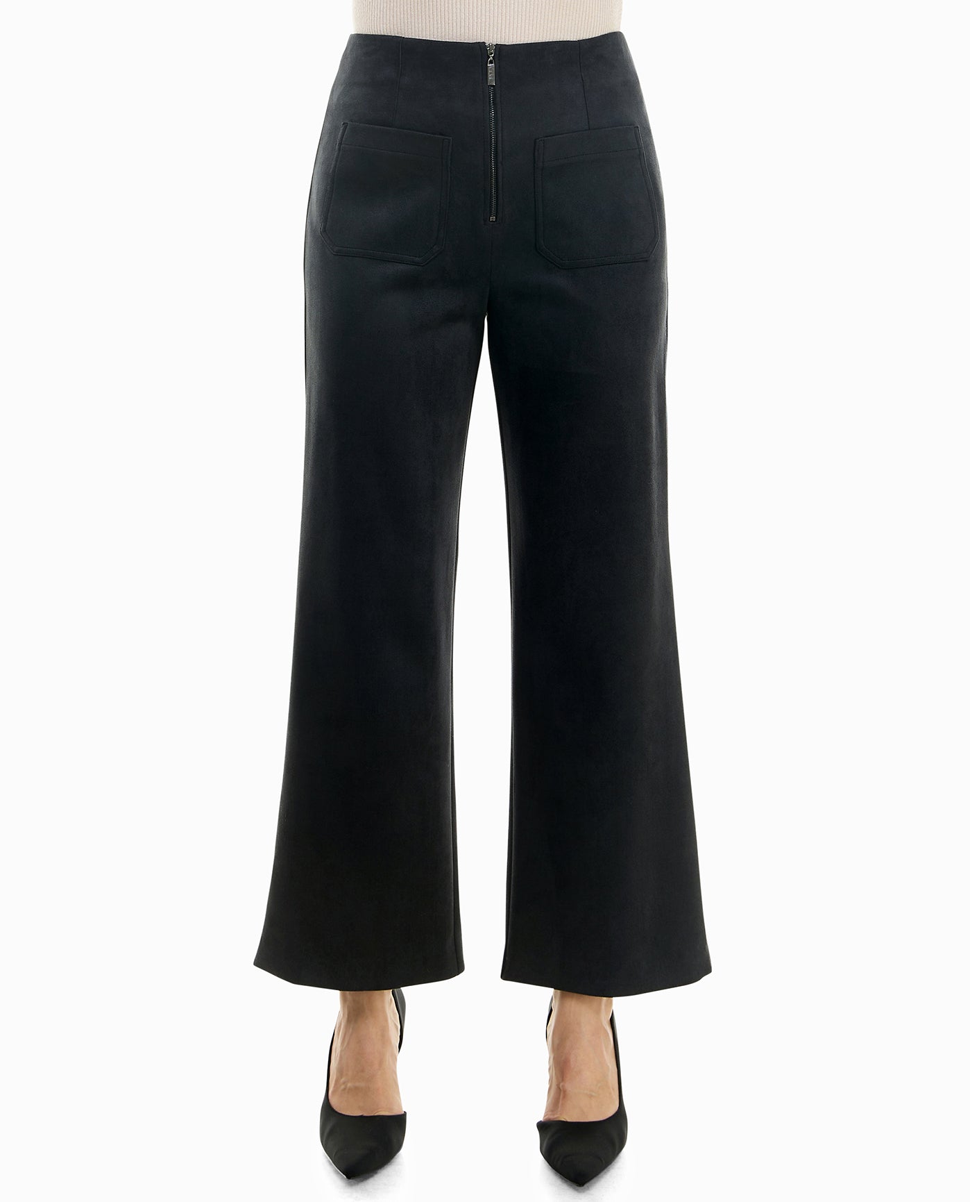 Angie Wide-Leg Lambskin Suede Pant for Women