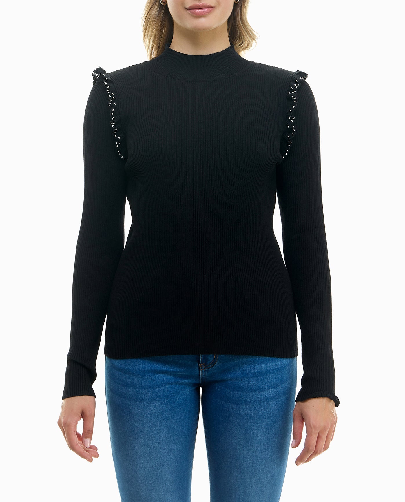 Black long 2024 sleeve sweater women's