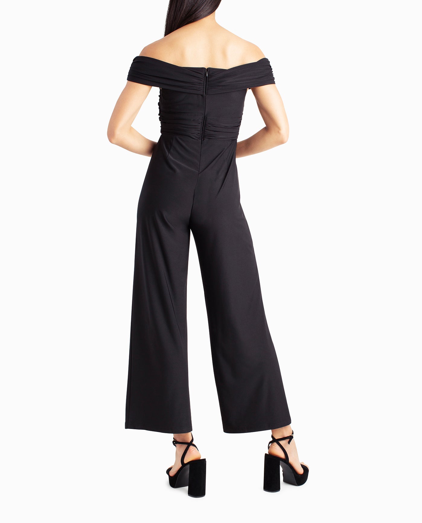 BACK OF WHITNEY OFF-THE-SHOULDER JUMPSUIT | Very Black