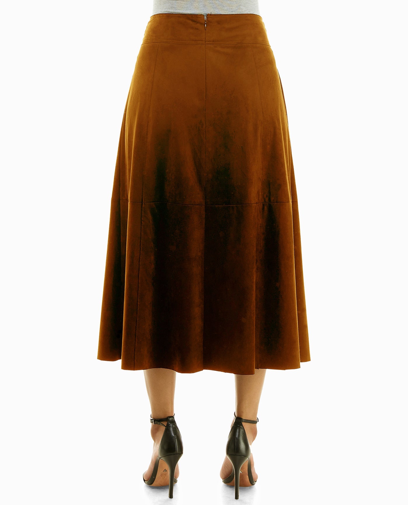 Women's Nicole Miller Designer Talia Rib Knit Pull On Fringe Trim Skirt
