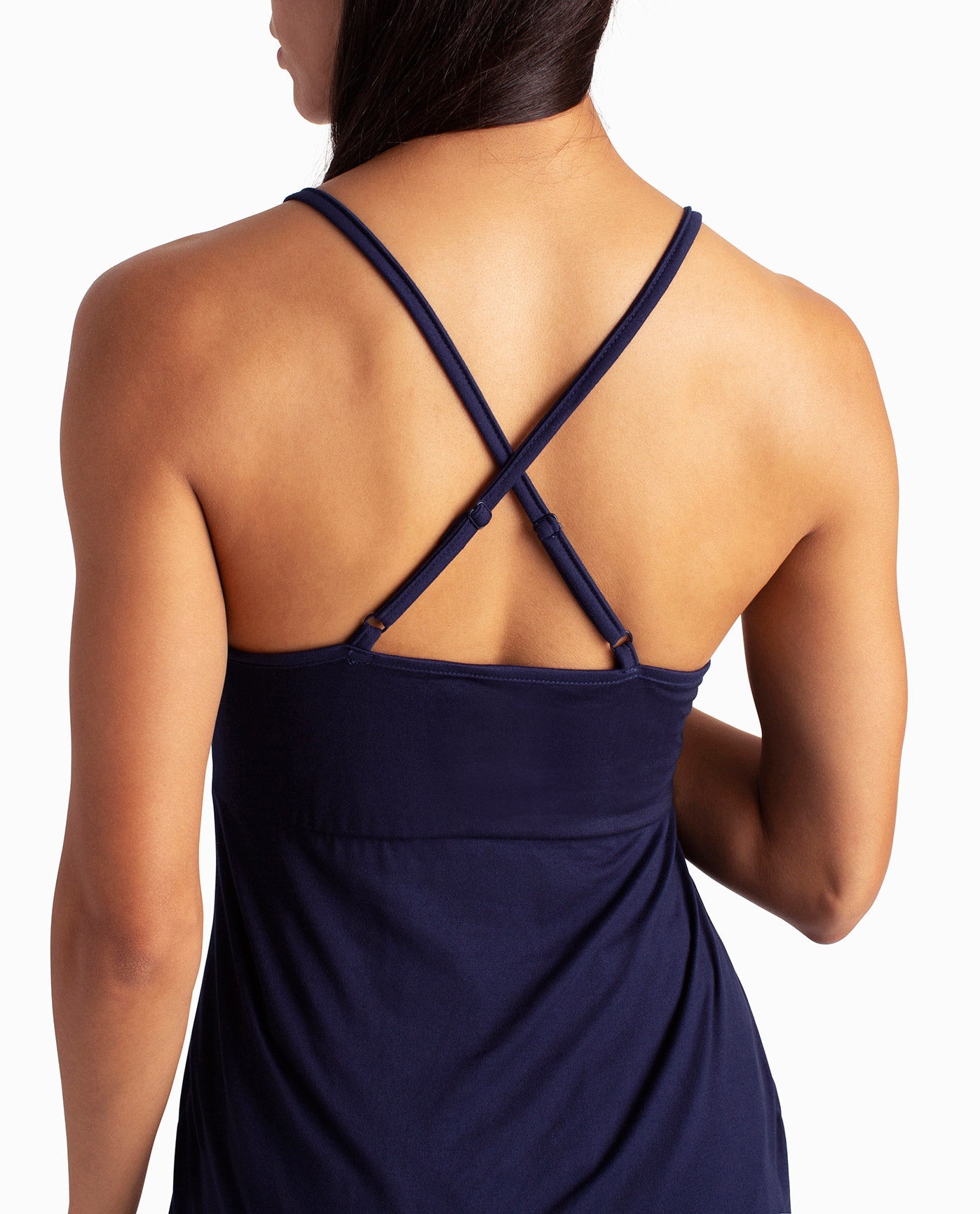CROSS BACK PAJAMA TOP WITH ADJUSTABLE STRAPS | Peacoat
