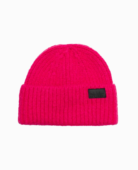 FRONT OF WIDE RIB FISHERMAN BEANIE | Pink