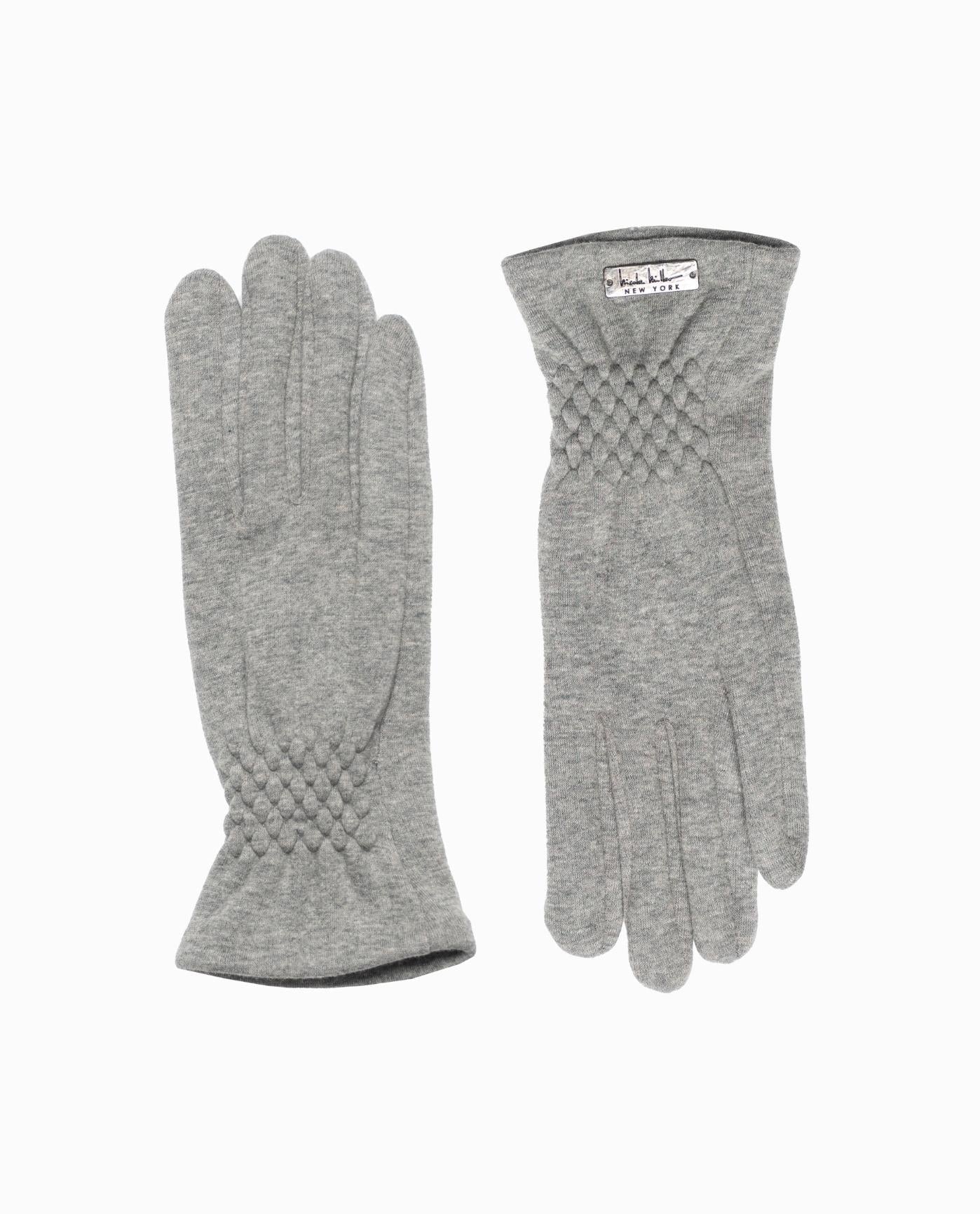 Women\'s Nicole Miller Designer Quilted Stretch Gloves