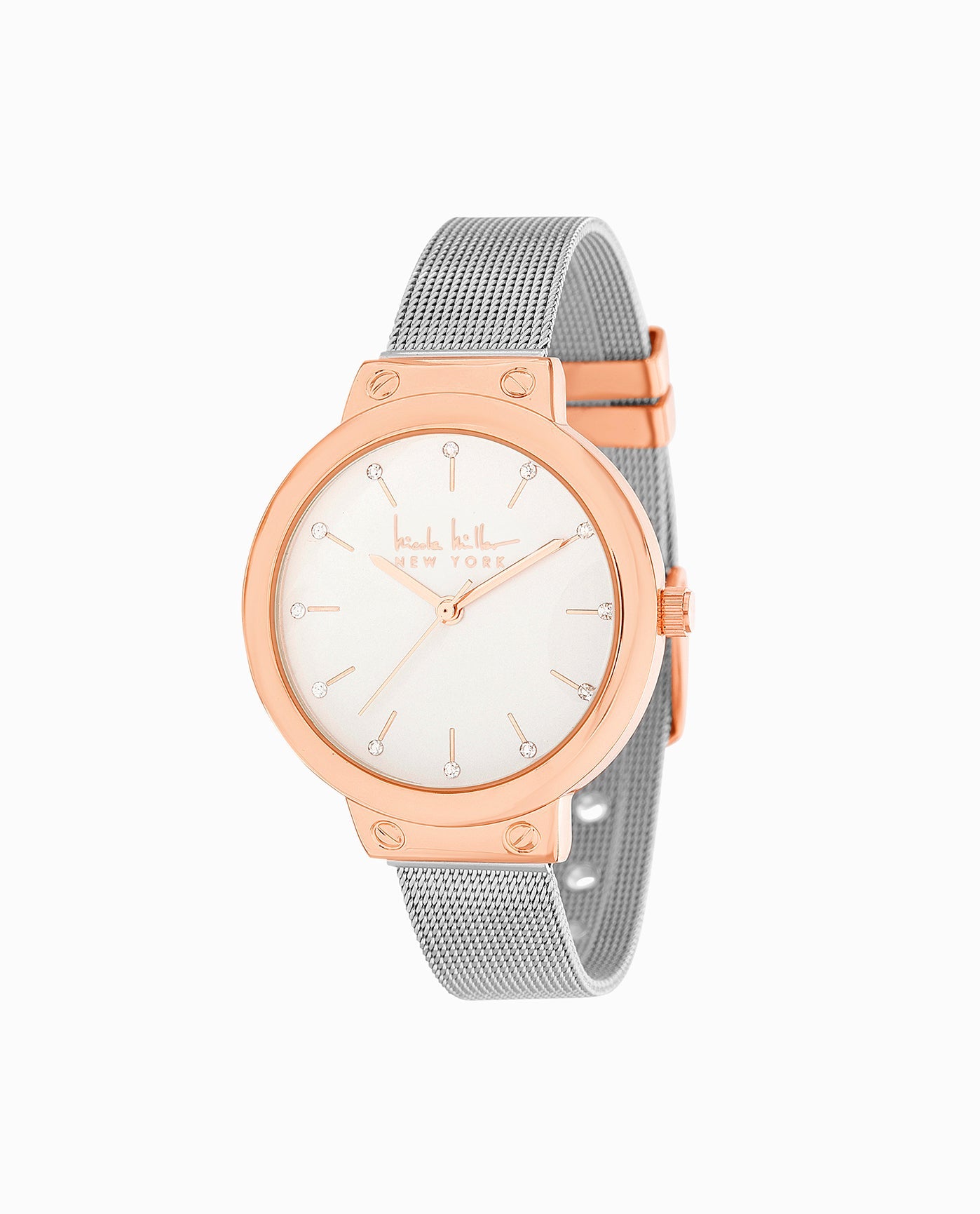 FRONT OF ROSE GOLD TONE STAINLESS STEEL STRAP WATCH, 35mm | Rose Gold